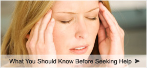 woman with a headache